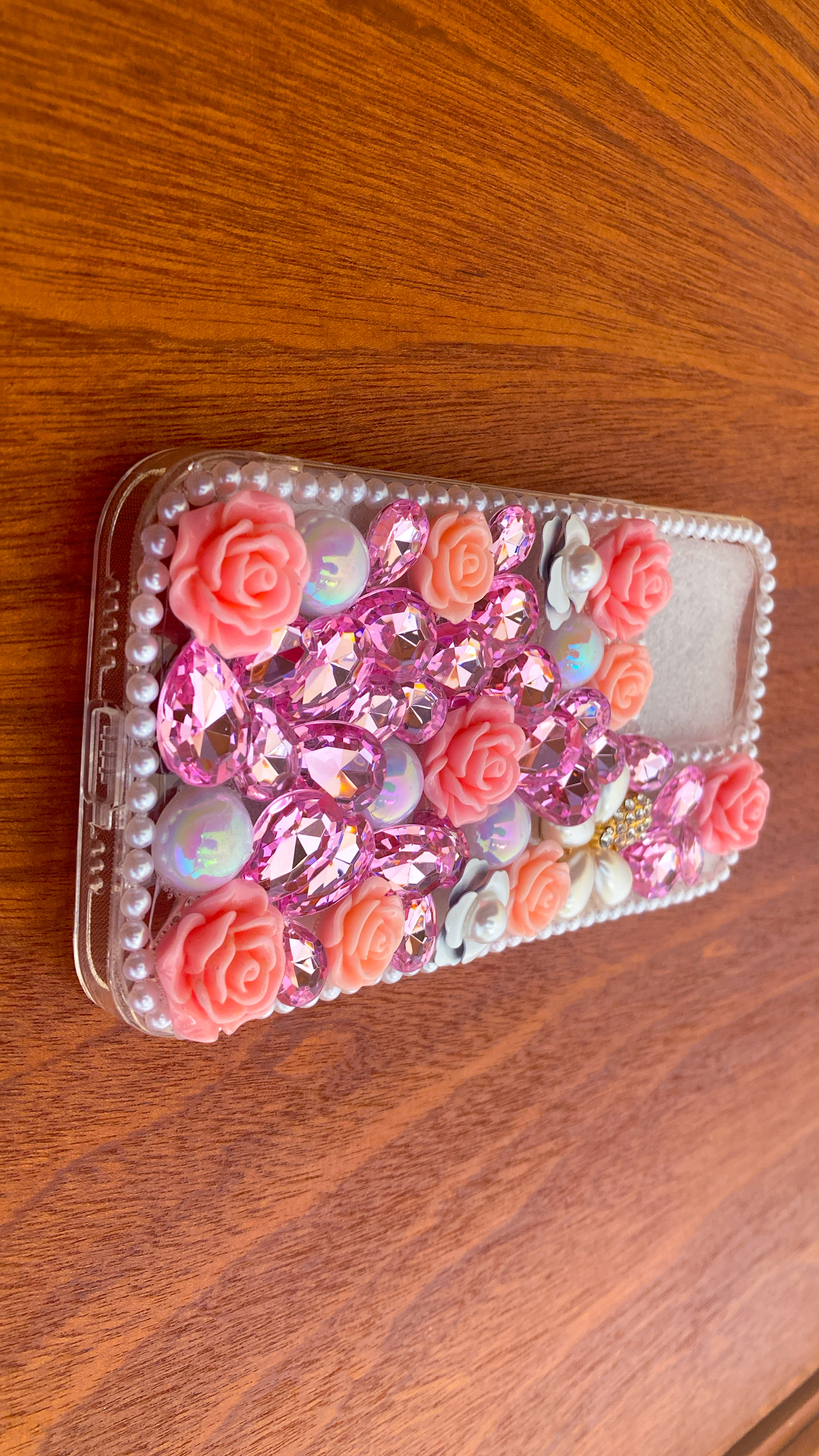 Anti-Scratch Crystal Diamond Rose Flower Case.JPG