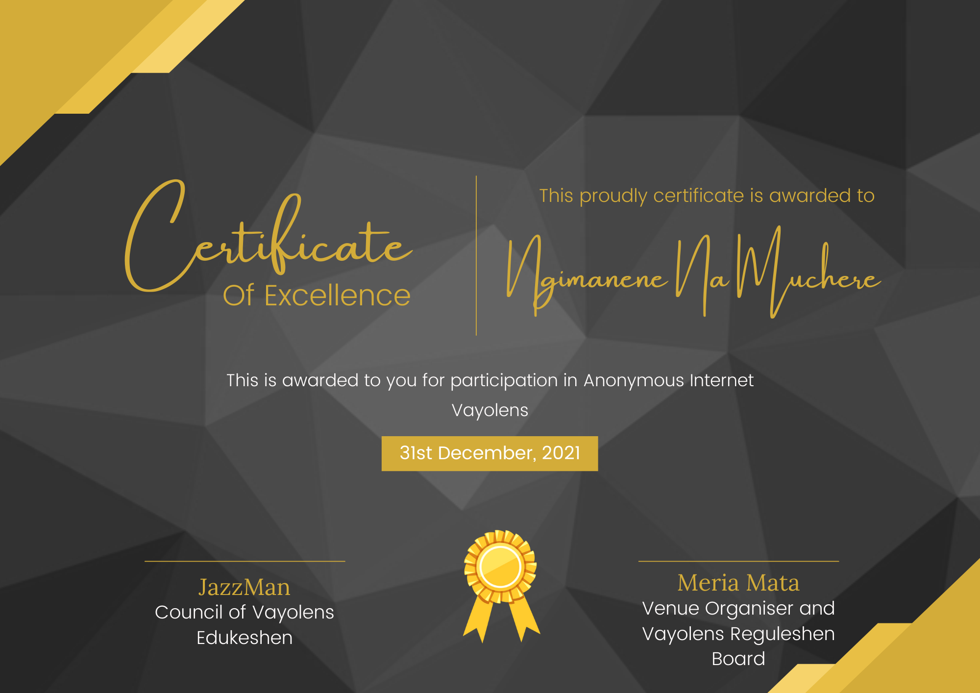 Black Serious Logo Design Participation Certificate.png