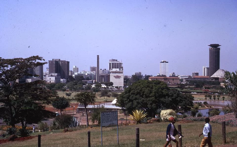 A panorama of Nairobi’s skyline as taken from Uhuru Park in 1973