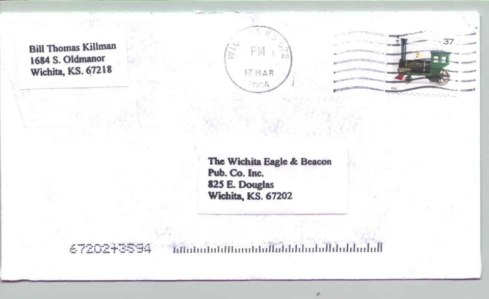 A letter sent by the BTK Killer to the press
