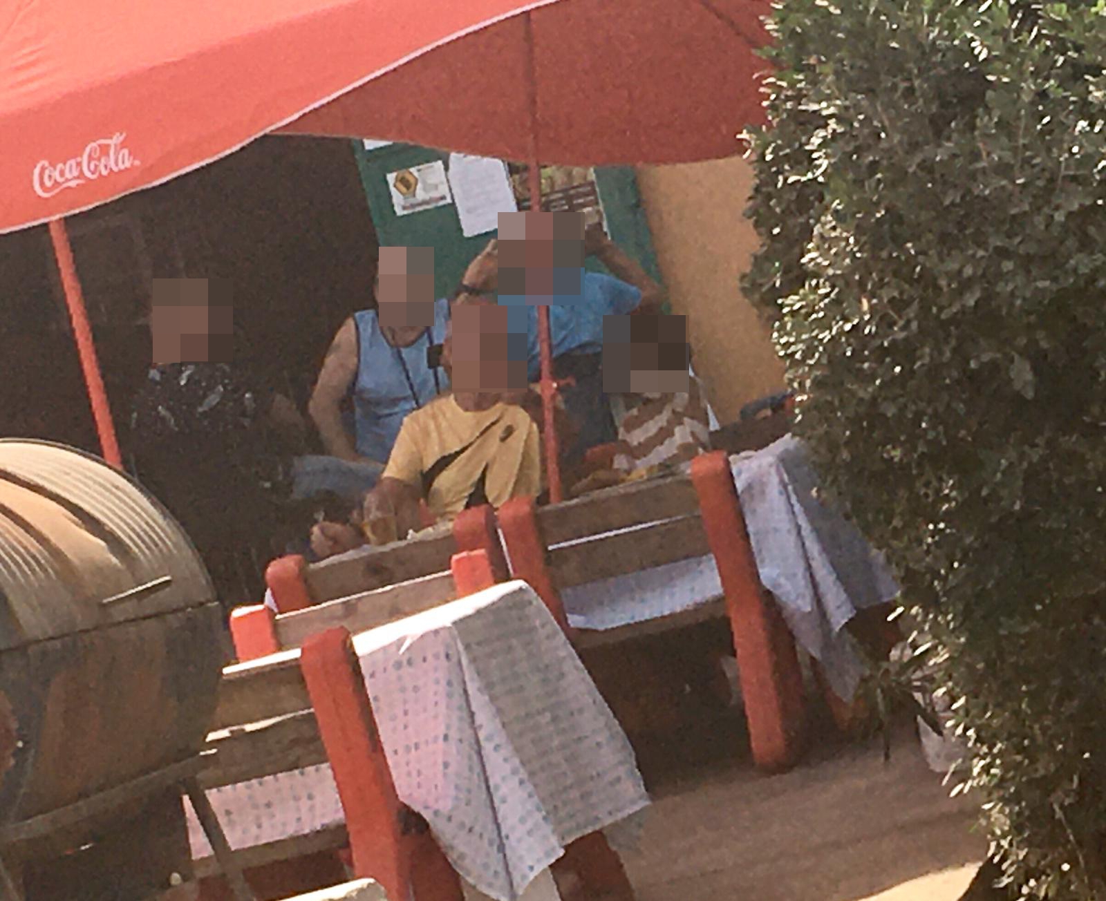 We came across a number of tourists with young children in the West African resort
